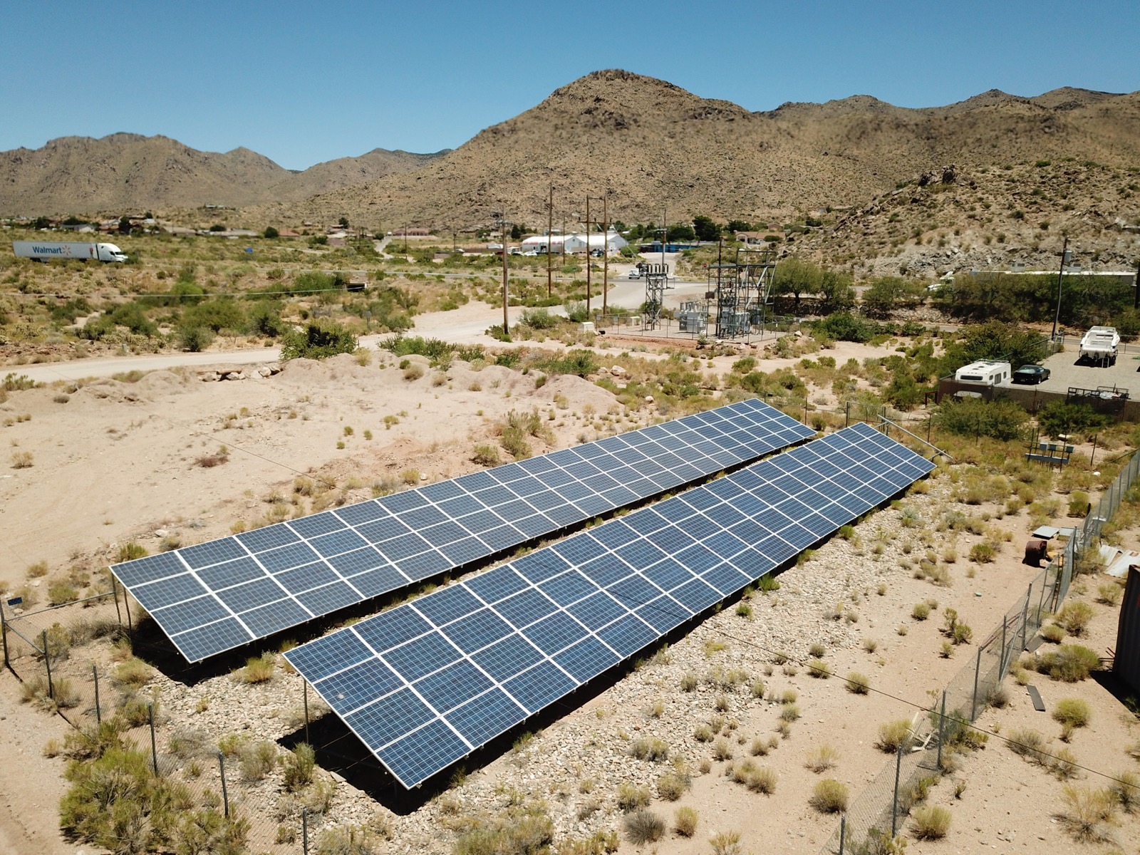 Ground-mount solar array installed by Mohave Solar in the Arizona desert