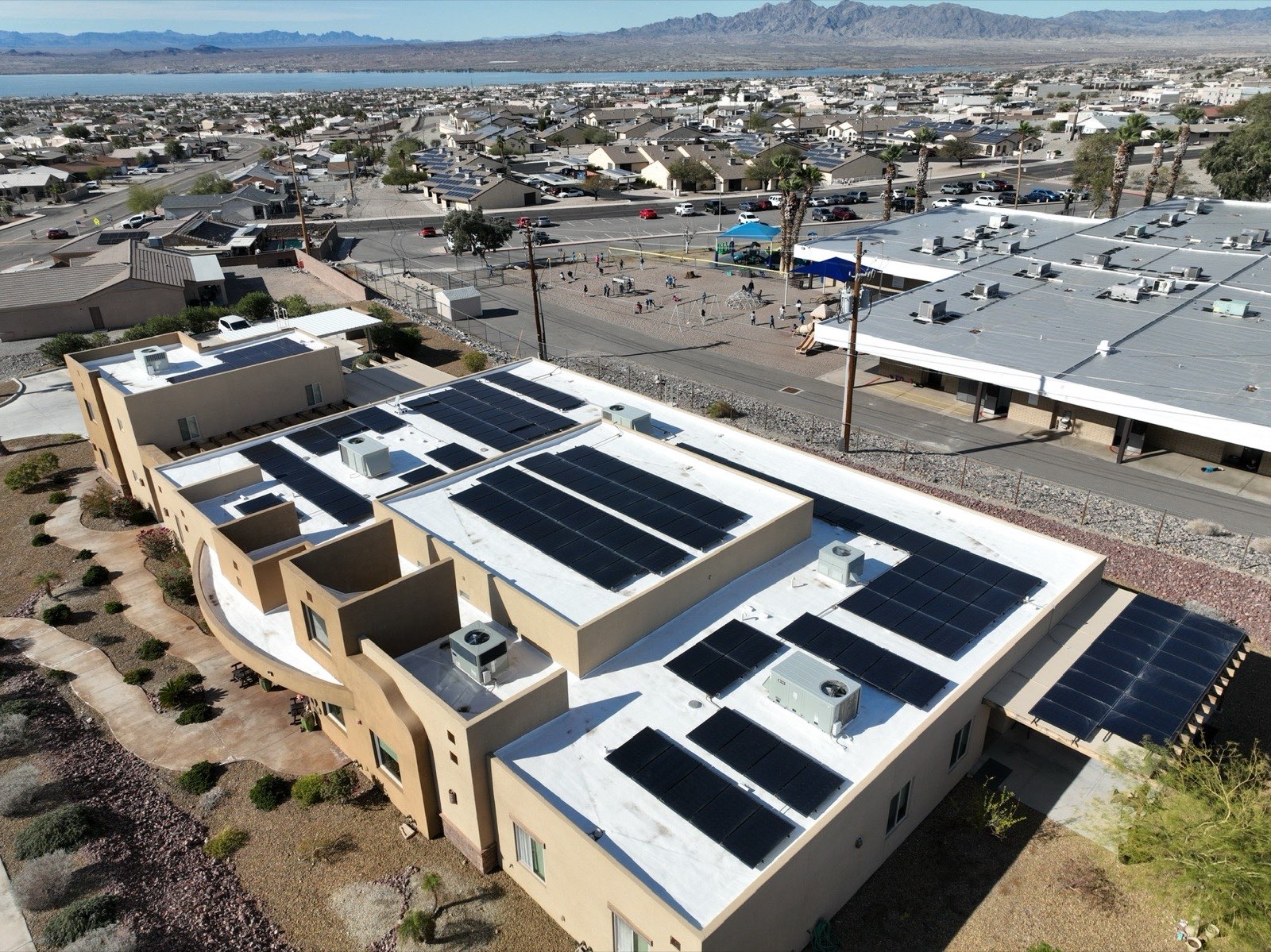 Lake Havasu City rooftops with solar systems installed by Mohave Solar