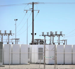 Battery,storage,at,a,solar,farm,with,switchgear,or,switch